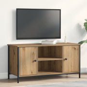 vidaXL TV-bänk artisan ek 100x40x50 cm konstruerat trä och stål