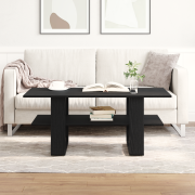 vidaXL Soffbord svart ek 102x55x42 cm konstruerat trä