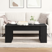 vidaXL Soffbord svart ek 102x55x42 cm konstruerat trä