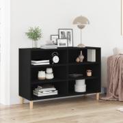 vidaXL Sideboard Svart Ek 103,5x35x70 cm Tillverkat av Trä