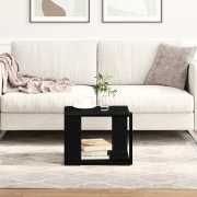 vidaXL Soffbord svart ek 40x40x30 cm konstruerat trä