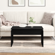 vidaXL Kaffeebord Svart Ek 68x38x50 cm Ingenjörsträ