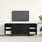 vidaXL TV-bänk - Svart Ek - 120x30x40.5 cm - Gjord av konstruerat trä