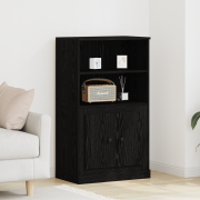 vidaXL Högskåp svart ek 60x35,5x103,5 cm konstruerat trä