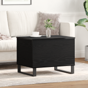 vidaXL Soffbord öppningsbar ovansida svart ek 60x44,5x45 cm konstr.trä