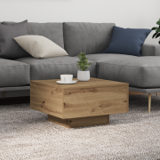 vidaXL Kaffebord artisan ek 55 x 55 x 31 cm Konstruerat trä