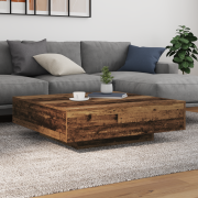 vidaXL Kaffebord Gammalt trä 100 x 100 x 31 cm Konstruerat trä