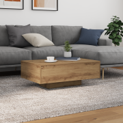 vidaXL Soffbord med LED-lampor artisan ek 85x55x31 cm