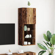 vidaXL TV-skåp med LED-lampor återvunnet trä 40,5x30x102 cm
