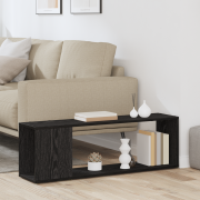 vidaXL Bokhylla Svart Ek 100x24x32 cm Konstruerat trä