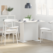 vidaXL Matbord vit 110x60x75 cm konstruerat trä