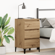 vidaXL Sängbord artisan ek 40x35x70 cm konstruerat trä
