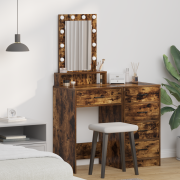vidaXL Smyckebord med låda Brun 50 x 41 x 140 cm Konstruerat trä
