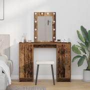 vidaXL Smyckebord med lagring Brun 102 x 33 x 135 cm Konstruerat trä