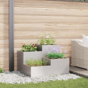 vidaXL Planteringslåda för utomhusbruk 100x100x60 cm rostfritt stål