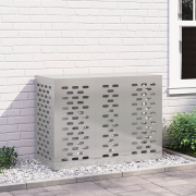 vidaXL Luftkonditioneringsskydd 110x50x80 cm rostfritt stål