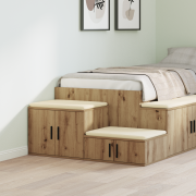 vidaXL Förvaringsskåp artisan ek 127x41x40 cm konstruerat trä