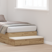 vidaXL Sänglådor artisan ek 90x36,5x16,5 cm konstruerat trä