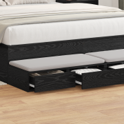 vidaXL Sänglådor svart 140x36,5x16,5 cm konstruerat trä