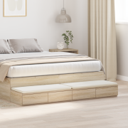 vidaXL Sänglådor sonoma-ek 160x36,5x16,5 cm konstruerat trä