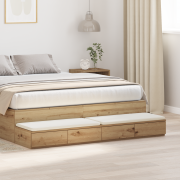 vidaXL Sänglådor Artisan Ek 160x36,5x16,5 cm Konstruerat Trä