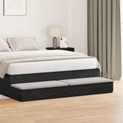 vidaXL Sänglådor Svart 135x36,5x16,5 cm Byggt av trä