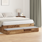 vidaXL Sänglådor återvunnet trä 135x36,5x16,5 cm konstruerat trä