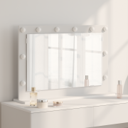 vidaXL Sminkspegel med LED-lampor Vit 80x55x18 cm