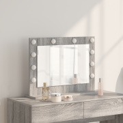 vidaXL Spegel Grå Sonoma MDF, Glas 60 x 45 x 18 cm Spegel Rektangulär
