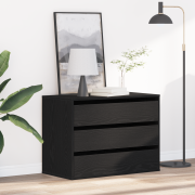vidaXL Hörnskåp i svartsfanér 80x41x58 cm konstruerat trä