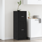 vidaXL Apothecary Cabinet Svart Ek 40x41x118 cm Konstruerat Trä