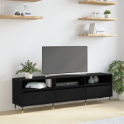 vidaXL TV-bänk svart ek 150x30x44,5 cm konstruerat trä