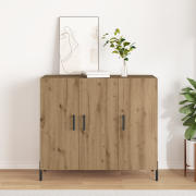 vidaXL Sideboard Artisan Ek 90x34x80 cm Tillverkat trä