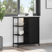 vidaXL Skåp Svart Ek 70x30x80 cm Konstruerat trä