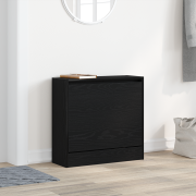 vidaXL Skoskåp Svart Ek 60x21x57 cm Konstruerat trä