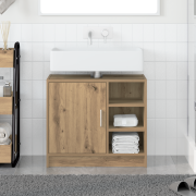 vidaXL tvättställsskåp Artisan Ek 63x29x55 cm Konstruerat trä