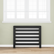 vidaXL Radiator Täckning Svart Ek 104x20x82 cm Konstruerat Trä