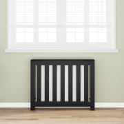 vidaXL Radiatoromfattning Svart Ek 104x20x82 cm Träomslag