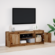 vidaXL TV-skåp med LED gammalt trä 139.5x34x50 cm konstruerat trä