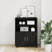 vidaXL Rullvagn svart ek 60x48x81 cm konstruerat trä