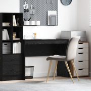 vidaXL Svart Ek Skrivbord Svart ek Konstruerat trä 100 x 40 x 76 cm
