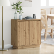 vidaXL Sideboard med LED artisan ek 71x34,5x75 cm konstruerat trä