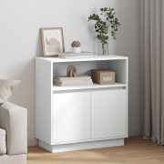 vidaXL Skoskåp med LED Vit 71x34,5x75 cm Konstruerat trä