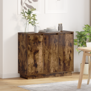 vidaXL Sido­bord med LED i Rökt Ek 90x32x75 cm av Trä