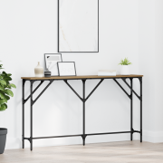 vidaXL Konsolbord Artisan Ek 140x23x75 cm Konstruerat Trä