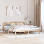vidaXL Sängram med Huvudgavel 180x200 cm Massivt trä Tall