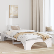 vidaXL Sängram Vit 90x190 cm i Massivt Tallträ