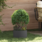 vidaXL Svart Metallkruka Svart Metall 30 x 30 x 20 cm Svart Metallkruk...