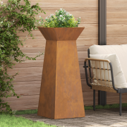 vidaXL Växtställ Väderbeständigt stål 40 x 40 x 101 cm Dekorativa insl...