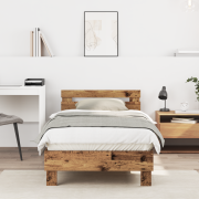vidaXL Sängram i Gammalt Trä 90x190 cm - Gjord av Konstruerat Trä